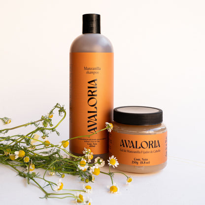 Kit manzanilla cuidado completo |Shampoo | Acondicionador | Gel