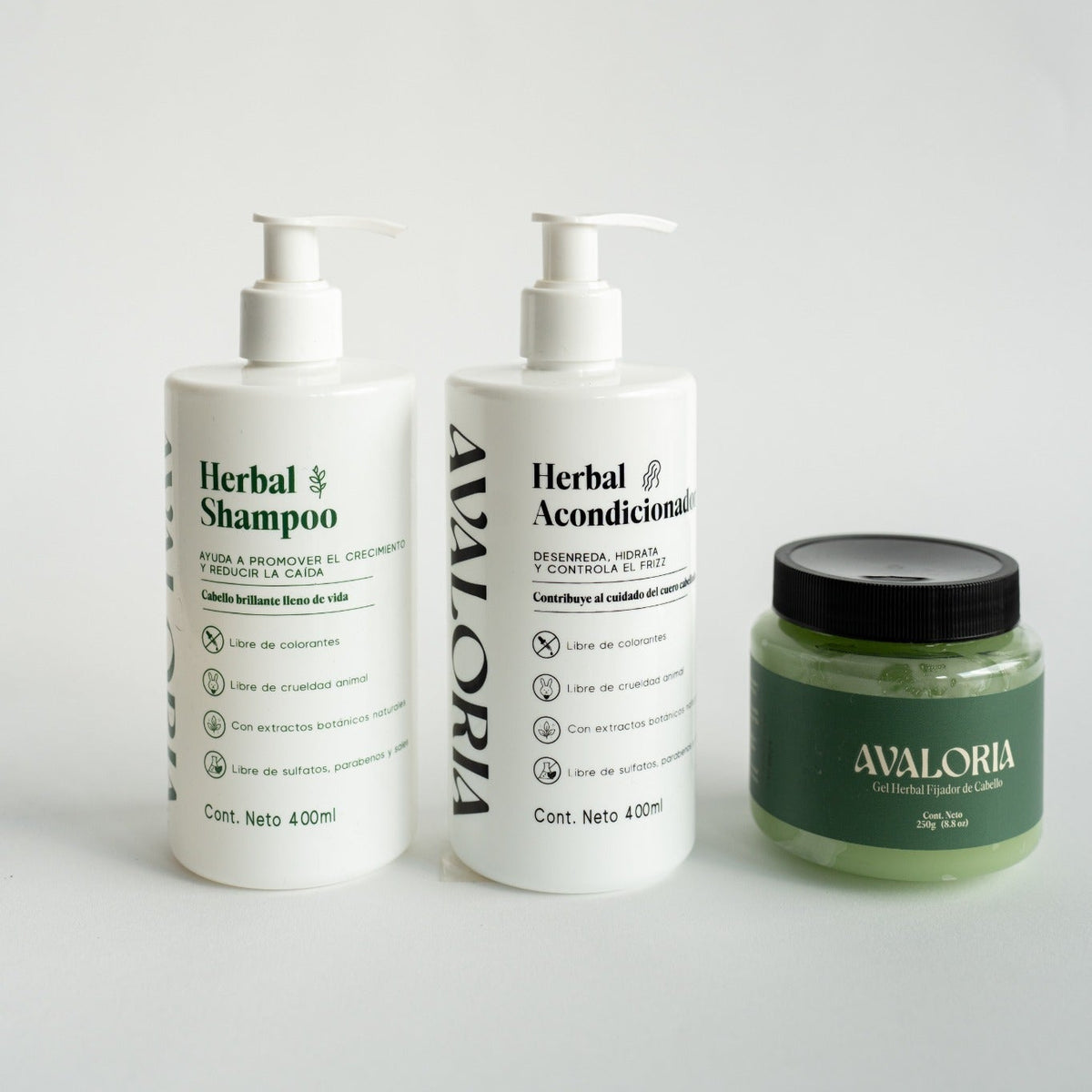 Kit Rutina Completa Herbal | Shampoo + Acondicionador + Gel (Nuevo producto)